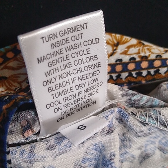 One World boho style shirt top size S women soft & flowy - Picture 7 of 10